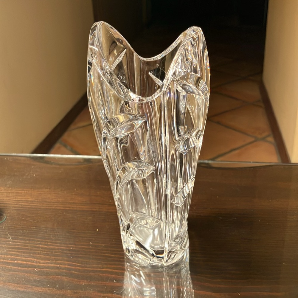 MIKASA SIGNED CRYSTAL VASE 1980s - Picture 12 of 13